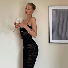 Load image into Gallery viewer, Cut Out Ruched Elegant Backless Long Dress