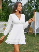 Load image into Gallery viewer, Double Crazy Bishop Sleeve Layered Hem Swiss Dot Dress