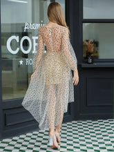 Load image into Gallery viewer, Double Crazy Cutout Front Star Mesh Overlay Asymmetric