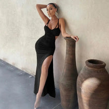 Load image into Gallery viewer, Spaghetti Strap Cut Out Sexy Split Backless Maxi Dress