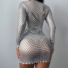 Load image into Gallery viewer, Hollow Out Long Sleeve Sheath Bodycon Dress