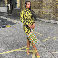 Load image into Gallery viewer, Long Sleeve Turtleneck Bodycon Dress
