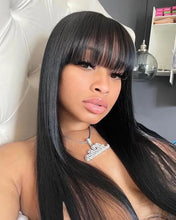 Load image into Gallery viewer, 100% Brazilian Human Hair Wig With Bangs