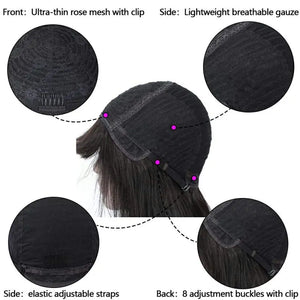 100% Brazilian Human Hair Wig With Bangs