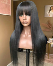 Load image into Gallery viewer, 100% Brazilian Human Hair Wig With Bangs - 26inches