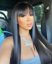 Load image into Gallery viewer, 100% Brazilian Human Hair Wig With Bangs