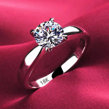 Load image into Gallery viewer, 2.0ct Round Cut Zirconia 18K White Gold Diamond Solitaire