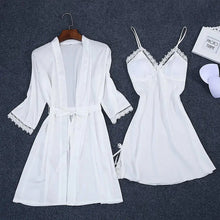 Load image into Gallery viewer, 2PC Robe Kimono Pajamas Set
