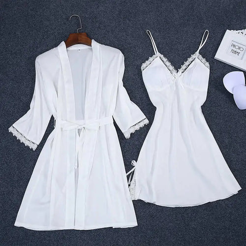 2PC Robe Kimono Pajamas Set