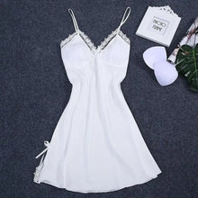 Load image into Gallery viewer, 2PC Robe Kimono Pajamas Set - White - Strap / XXL