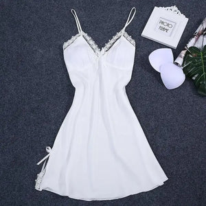 2PC Robe Kimono Pajamas Set - White - Strap / XXL