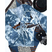 Load image into Gallery viewer, 4pcs Tie Dye print Bikini Set