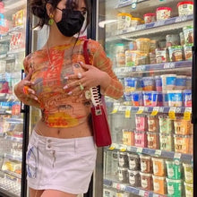 Load image into Gallery viewer, 90’s Aesthetic Multi-Color Crop Top