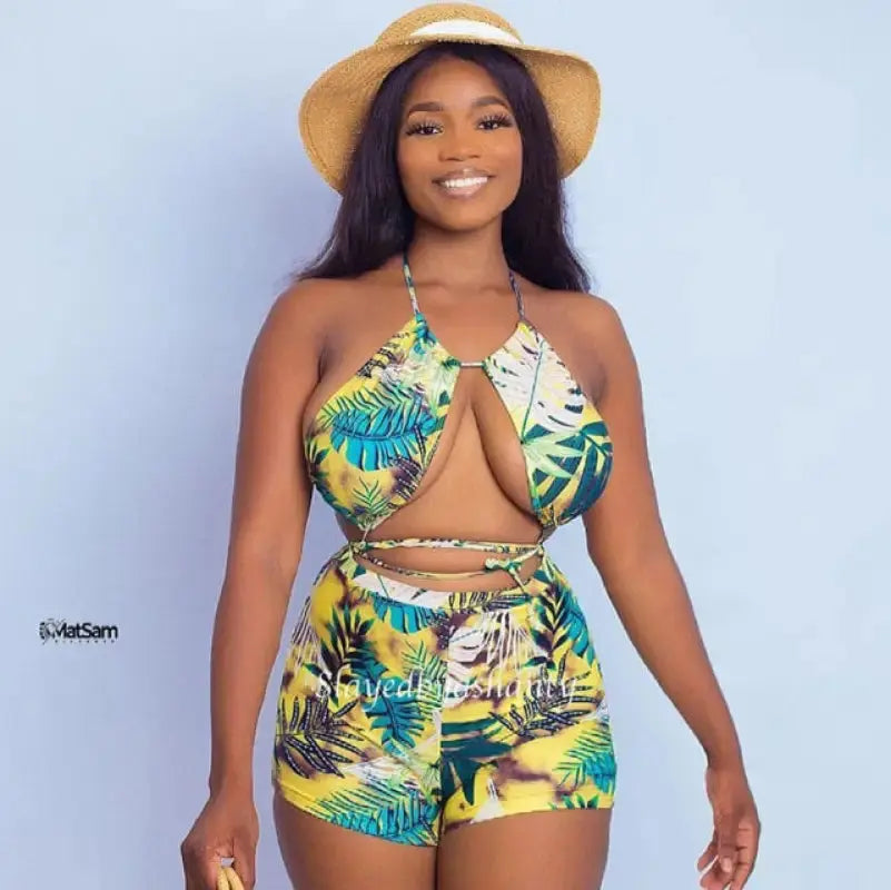 Bandage Backless High Waist Beach Wear Bathing Suit