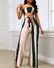 Load image into Gallery viewer, Colorblock Cutout Bandeau Jumpsuit