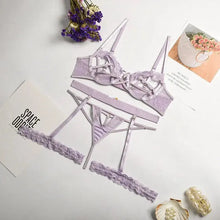 Load image into Gallery viewer, Cut Out Hallow Out Transparent Bra &amp; Thong Lingerie Set