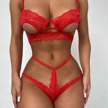 Load image into Gallery viewer, Cut Out Wireless Bra &amp; Panty Sexy Lingerie Set