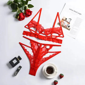 Cut Out Wireless Bra & Panty Sexy Lingerie Set