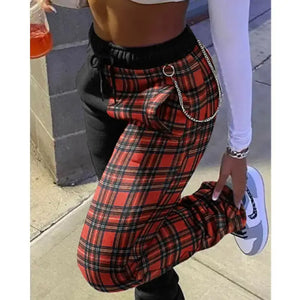 Drawstring Fashion High Waist Fold Sweatpants