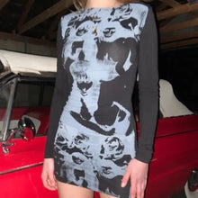 Load image into Gallery viewer, E-Harajuku Grunge Gothic Streetwear Long Sleeve Mini Dress