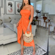 Load image into Gallery viewer, Elegant Robes High Slit Tube Dress
