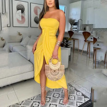 Load image into Gallery viewer, Elegant Robes High Slit Tube Dress