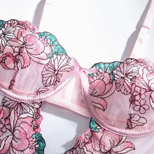 Load image into Gallery viewer, Floral Embroidery Lace Spaghetti Strap Bodysuit