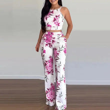 Load image into Gallery viewer, Floral Print Sleeveless Top &amp; Pants Set