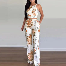Load image into Gallery viewer, Floral Print Sleeveless Top &amp; Pants Set