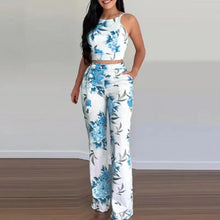 Load image into Gallery viewer, Floral Print Sleeveless Top &amp; Pants Set