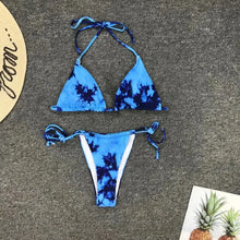 Load image into Gallery viewer, Halter String Bandage Bathing Suit