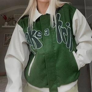 Harajuku Punk Patchwork Oversize Long Sleeve Jacket