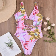 Load image into Gallery viewer, High Waist Cut Out Padded Push Up Micro Bikini Set