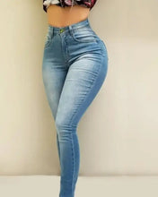 Load image into Gallery viewer, High Waist Pockets Design Slim Jeans