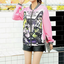 Load image into Gallery viewer, Letter Print Streetwear Kpop Bomber Jacket