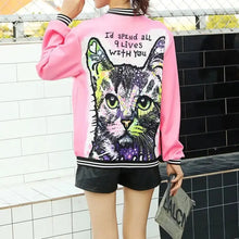Load image into Gallery viewer, Letter Print Streetwear Kpop Bomber Jacket
