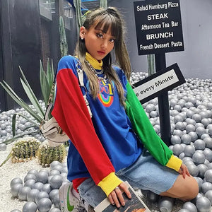 Long Sleeve Oversize Cute Kpop Sweatshirt