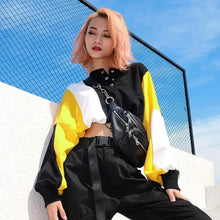 Load image into Gallery viewer, Long Sleeve Oversized Korean Sweatshirt Crop Hoodie