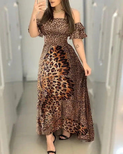 Off Shoulder Elegant Fashion Cocktail Maxi Dress