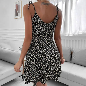 Off Shoulder Floral Print Ruffles Dress