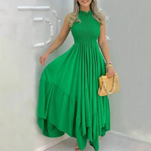 Load image into Gallery viewer, Plain Sleeveless Ruched Maxi Dress