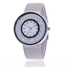 Load image into Gallery viewer, Stainless Steel Rose Gold Quartz Rhinestone Watch