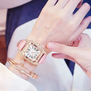 Starry Square Dial Bracelet & Watch Set