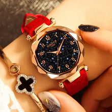 Load image into Gallery viewer, Stars &amp; Sky Dial Clock Luxury Rose Gold Quartz Wrist Watch