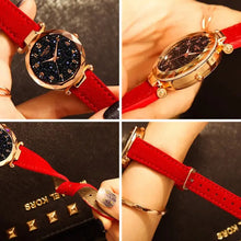 Load image into Gallery viewer, Stars &amp; Sky Dial Clock Luxury Rose Gold Quartz Wrist Watch