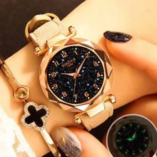 Load image into Gallery viewer, Stars &amp; Sky Dial Clock Luxury Rose Gold Quartz Wrist Watch