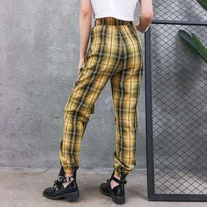 Street Style Plaid Cargo Pants