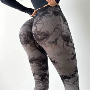 Tie Dye High Waisted Seamless Leggings