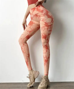 Tie Dye High Waisted Seamless Leggings