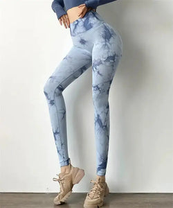 Tie Dye High Waisted Seamless Leggings